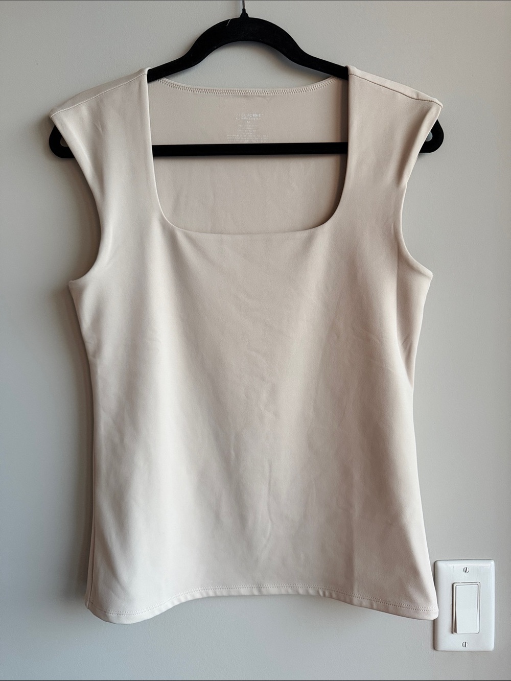 WHBM FORME Square Neck Tank Top - Cream